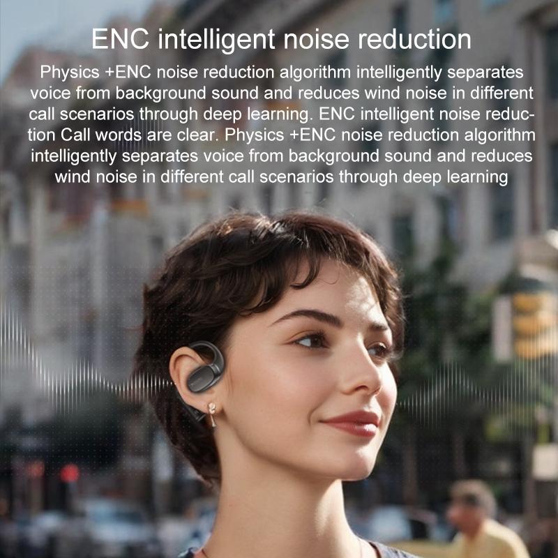 Black Open Wireless Bluetooth Earphones - Ysp18 Ows 8