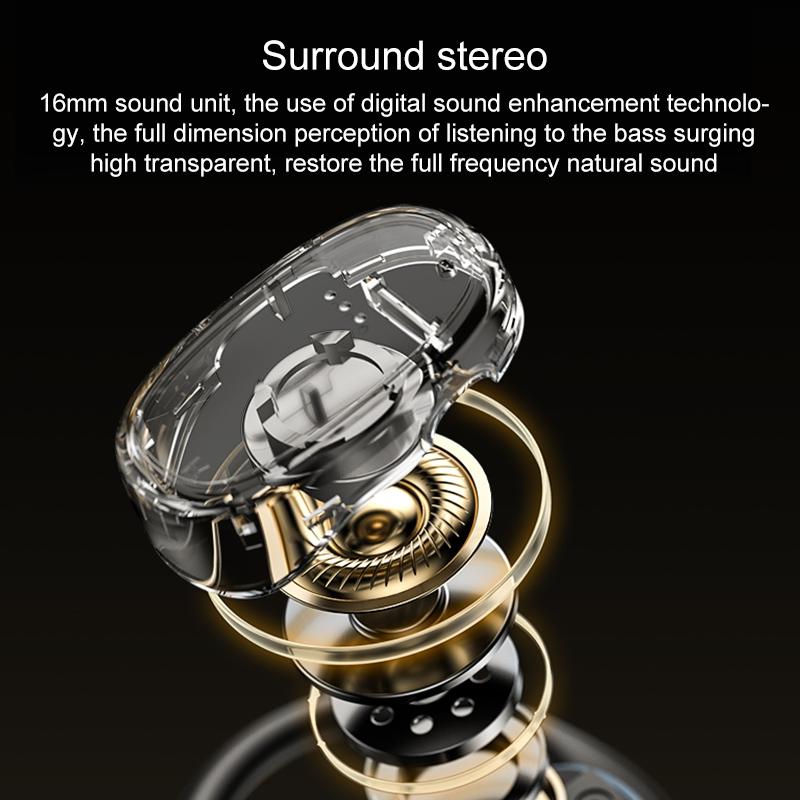Black Open Wireless Bluetooth Earphones - Ysp18 Ows 9