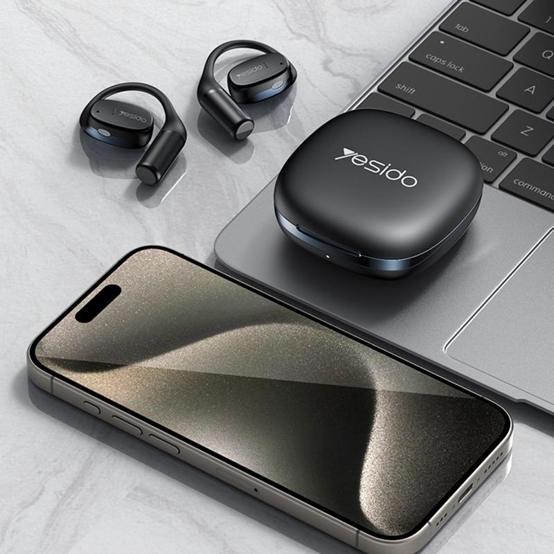 Black Open Wireless Bluetooth Earphones - Ysp18 Ows 10