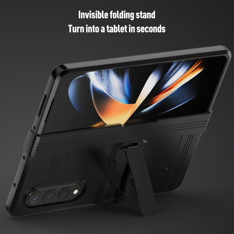 For Samsung Galaxy Z Fold4 5G Anti-Fall King Kong Phone Case - Black 5