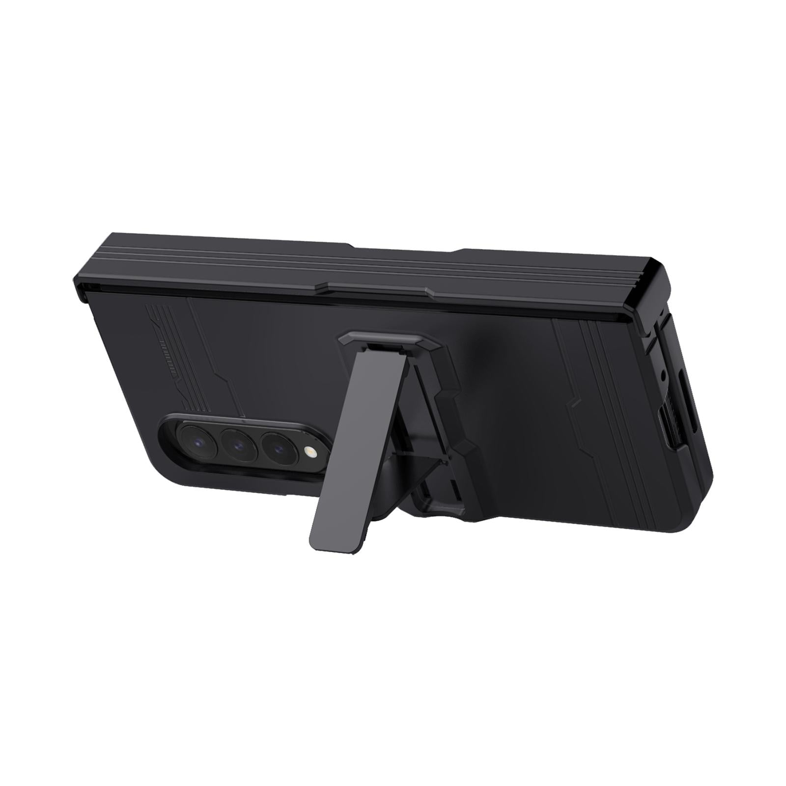 For Samsung Galaxy Z Fold4 5G Anti-Fall King Kong Phone Case - Black 8