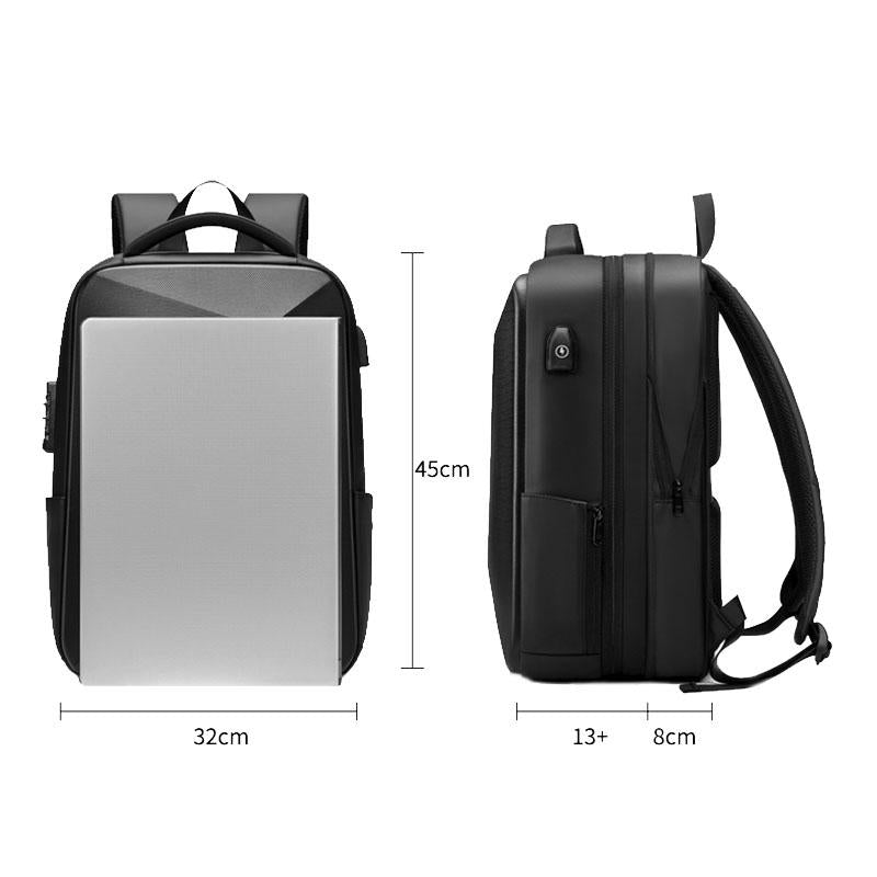 Expandable Usb Laptop Backpack for Business Travel - Black 8
