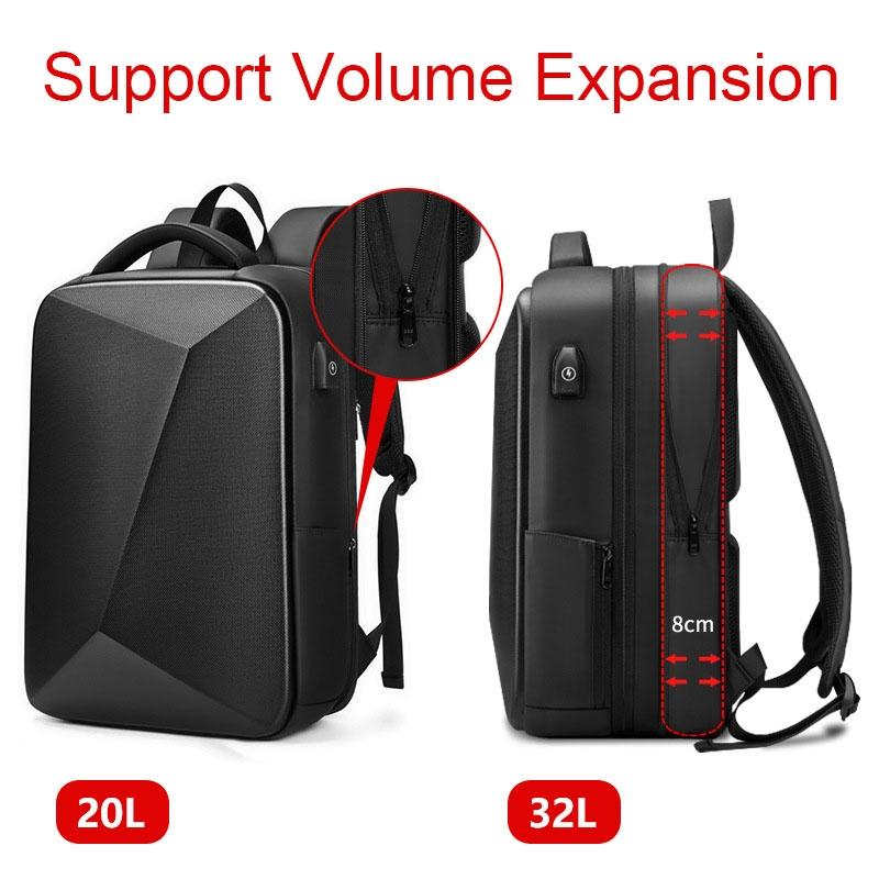 Expandable Usb Laptop Backpack for Business Travel - Black 9