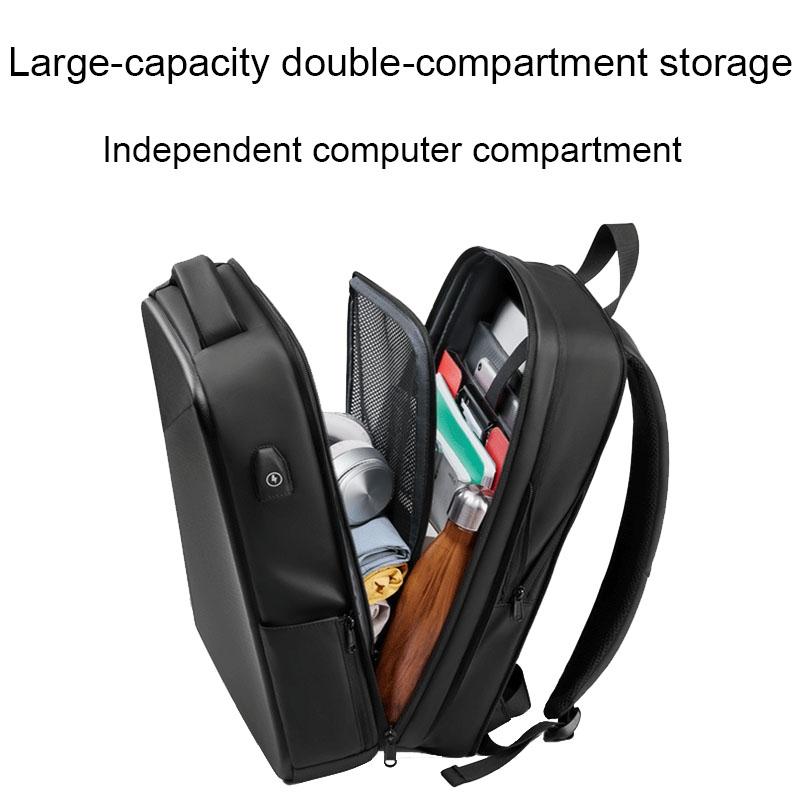 Expandable Usb Laptop Backpack for Business Travel - Black 13