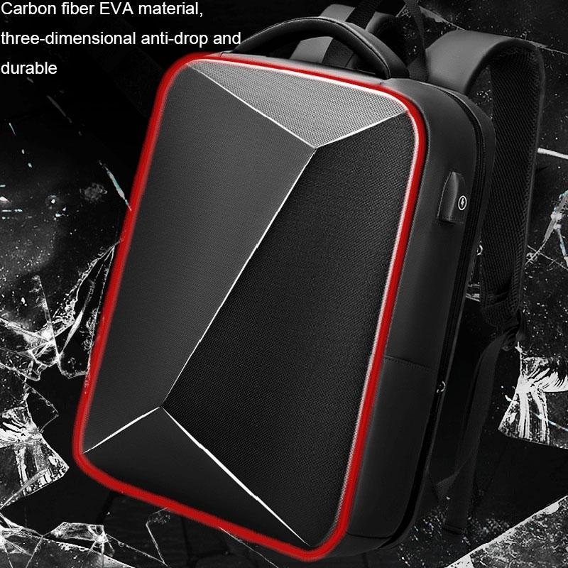 Expandable Usb Laptop Backpack for Business Travel - Black 15