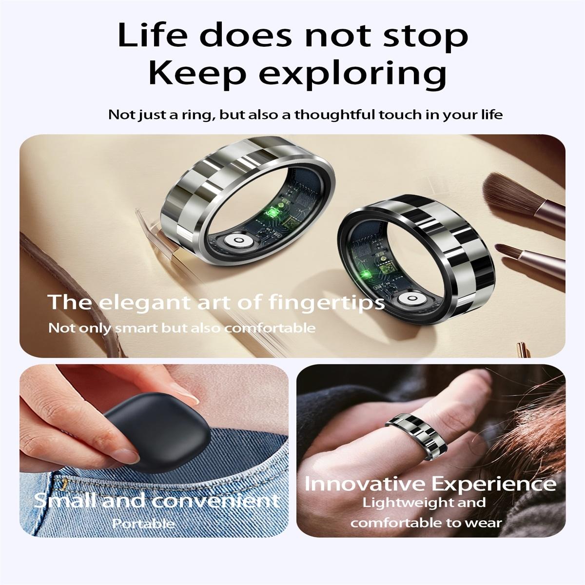 Smart Ring With Health Monitoring Gesture Control And Somatosensory Games - Size 8 - Black 5