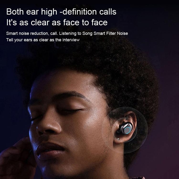 Black True Wireless Bluetooth Earbuds 7