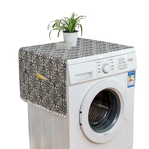 Kitchen Refrigerator and Washing Machine Dustproof Cover - 55x130cm - Blue And White Porcelain