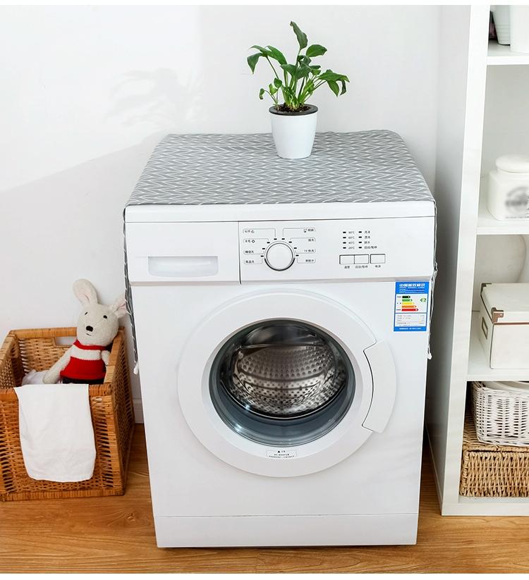 Kitchen Refrigerator and Washing Machine Dustproof Cover - 55x130cm - Blue And White Porcelain 10