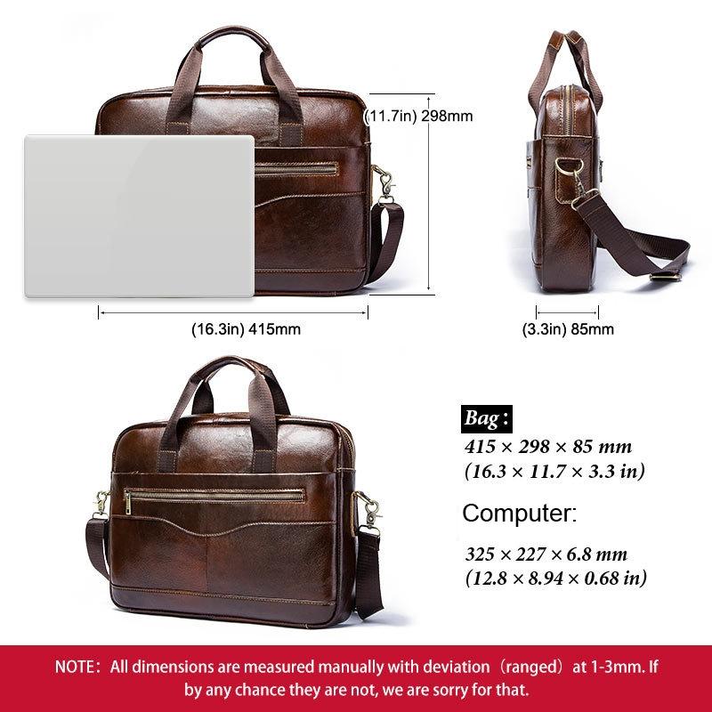 Retro Leather Messenger Bag For Men - Black 6