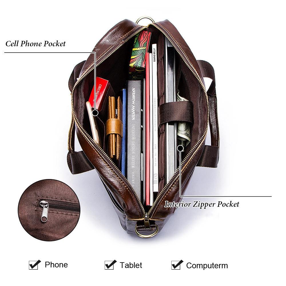 Retro Leather Messenger Bag For Men - Black 7