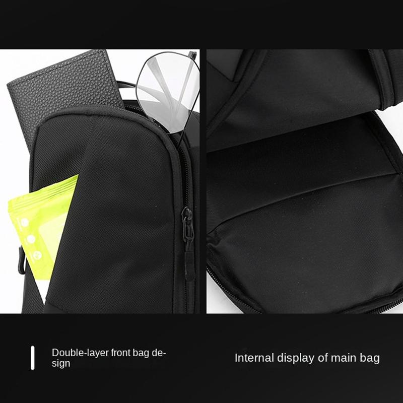 Oxford Cloth Chest Bag Shoulder Messenger - Black 10