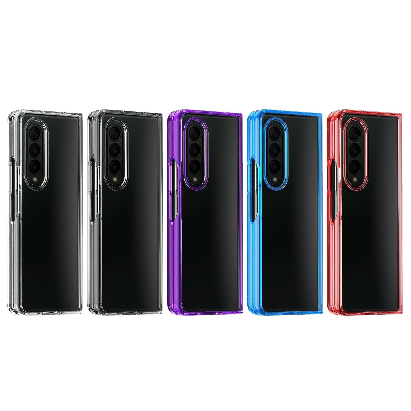 For Samsung Galaxy Z Fold4 5G Clear Acrylic Tpu Phone Case - Transparent 3