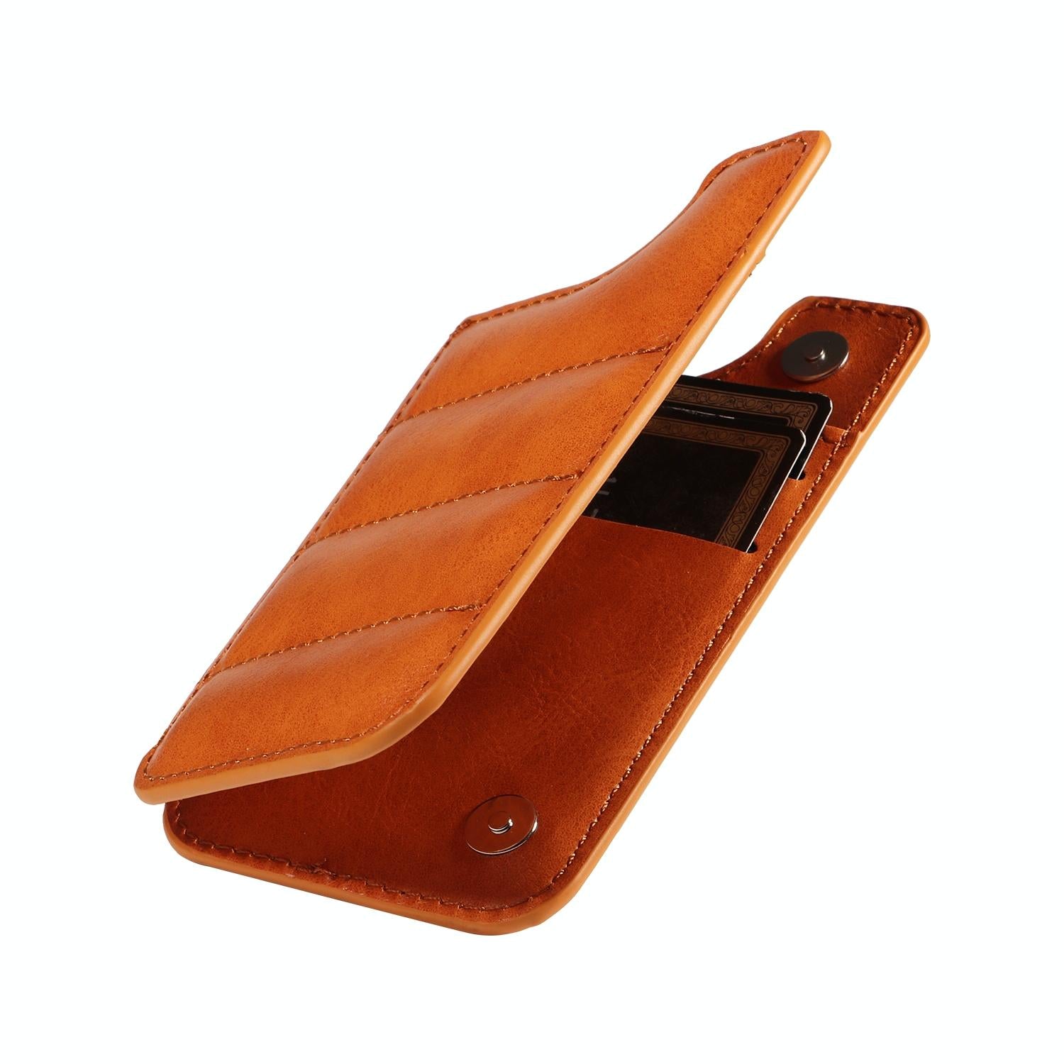 Vintage Cow Print Sewing Card Phone Sticker - Brown 12