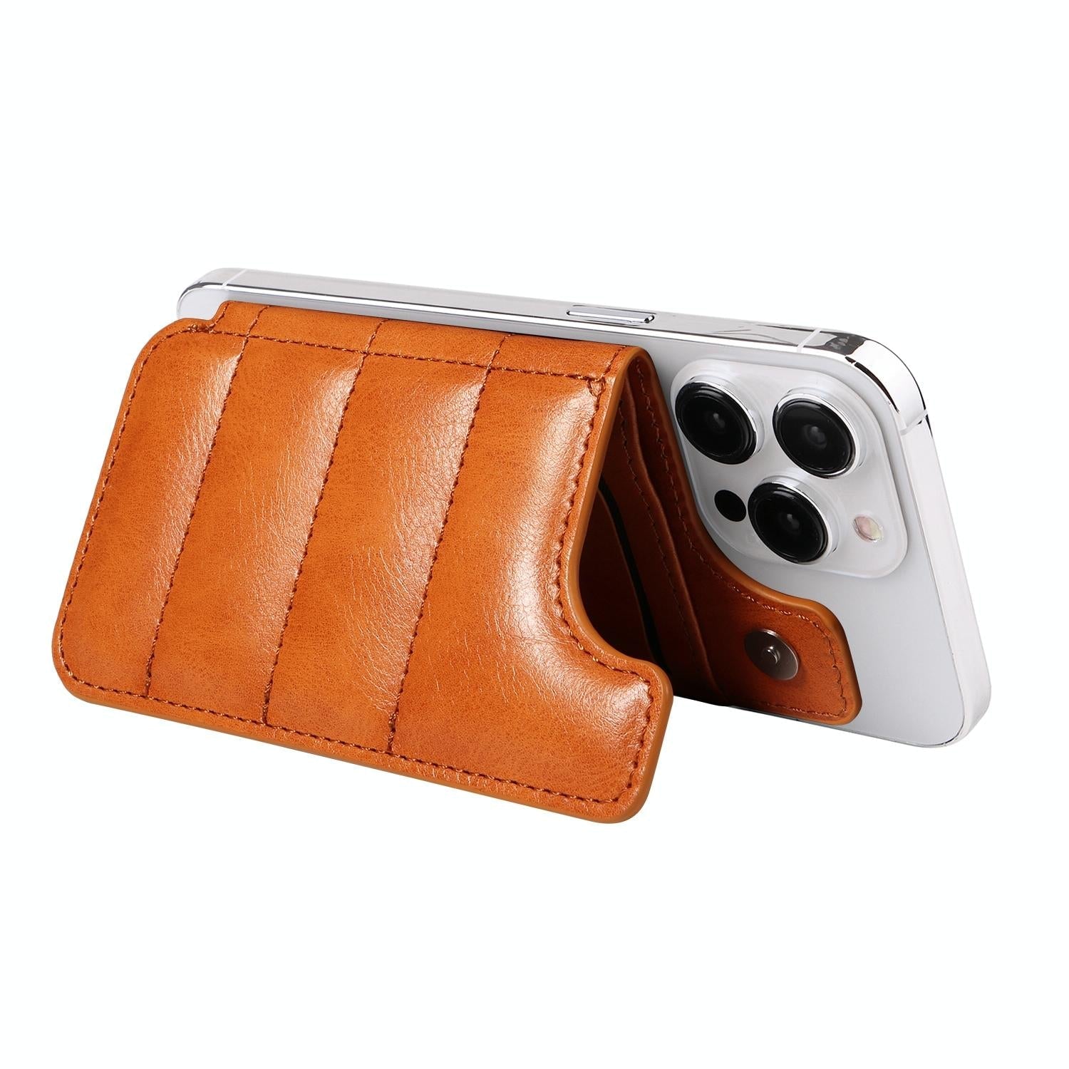 Vintage Cow Print Sewing Card Phone Sticker - Brown 14