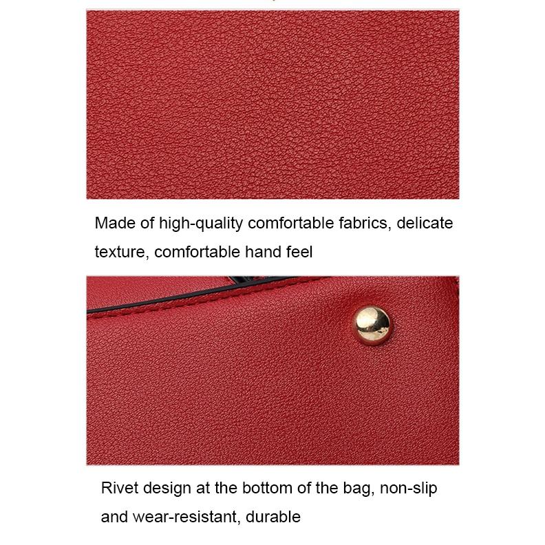 Colourblock Ladies Handbag - Pu Material - Red Wine 6