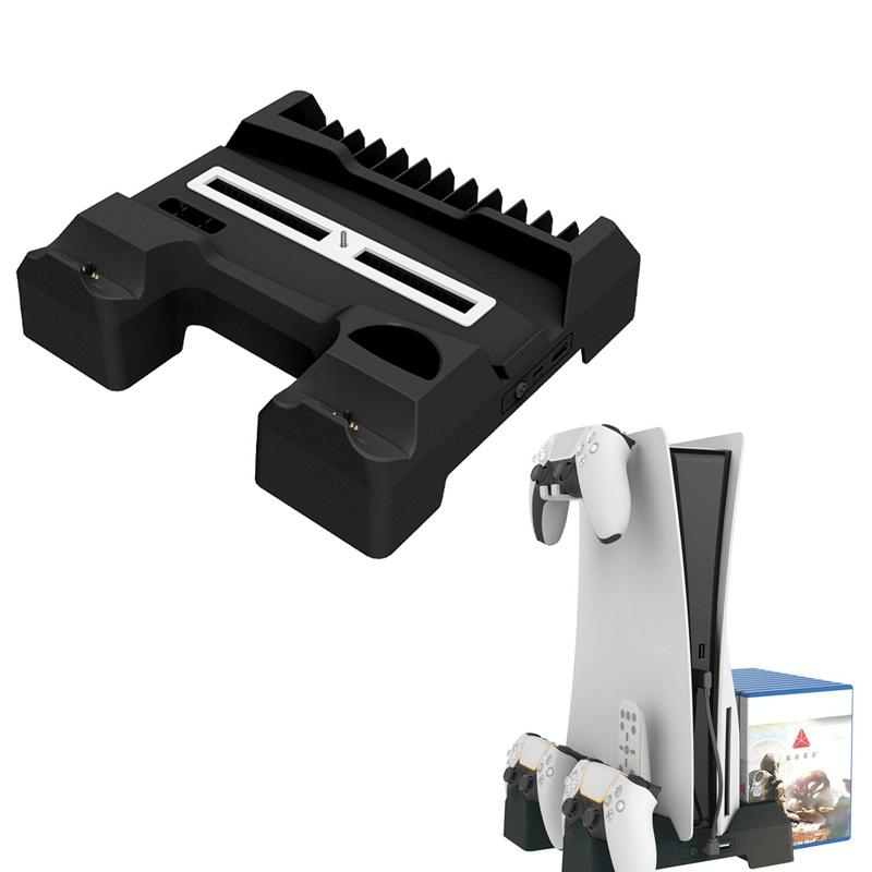 Ps5 Dual-seat Charging & Cooling Base Rack with Storage - Compact Design - White 10