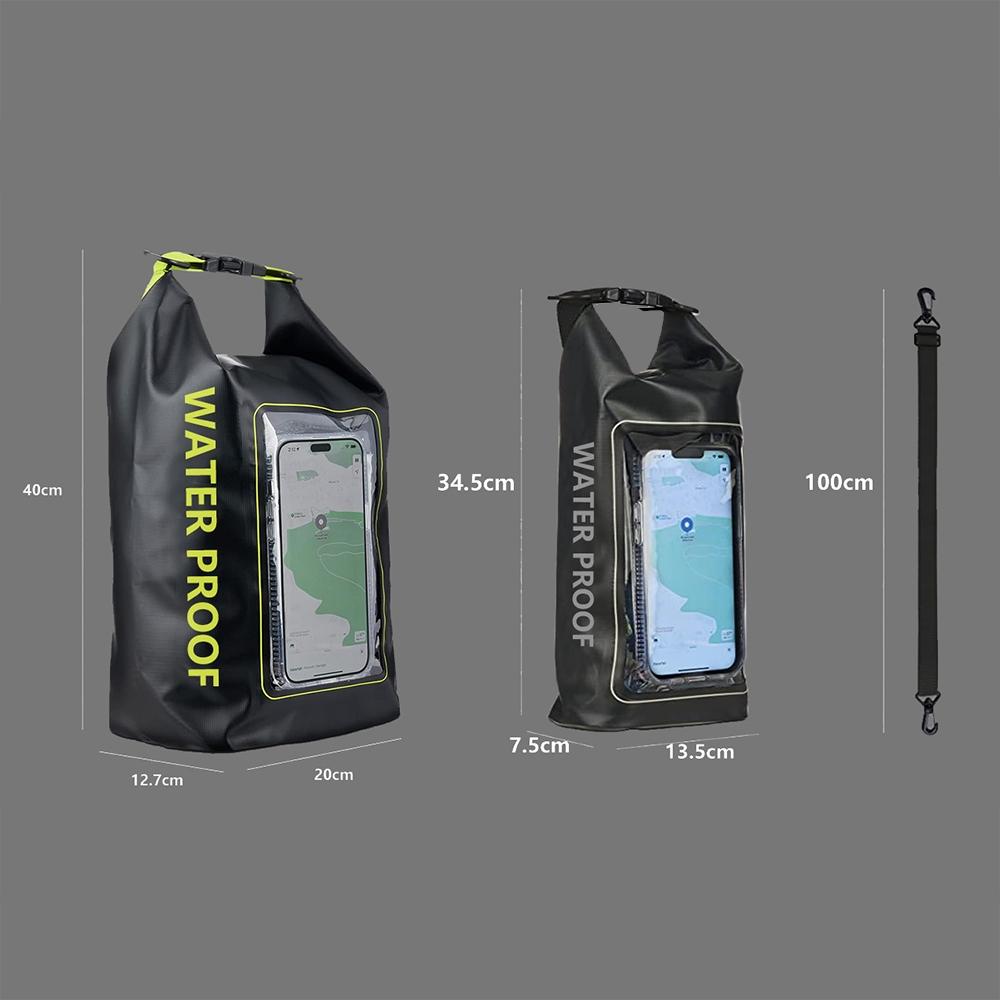 2 In 1 Waterproof Crossbody Phone Bag For Outdoor Cycling Swimming 2L Capacity - Black - 2L 5