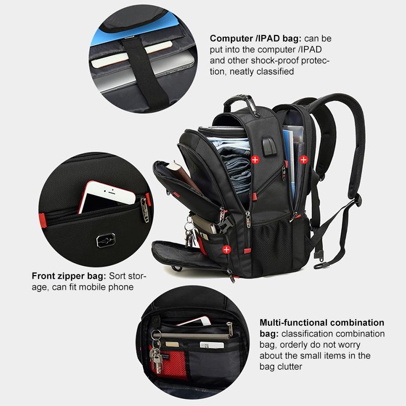 Waterproof Usb Backpack For Business Use - 18 Inch 6