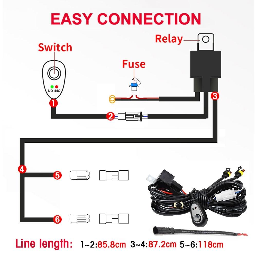 14W 9 - 30V 6 Inch Long Waterproof Car Work Headlight With Wire Set 3