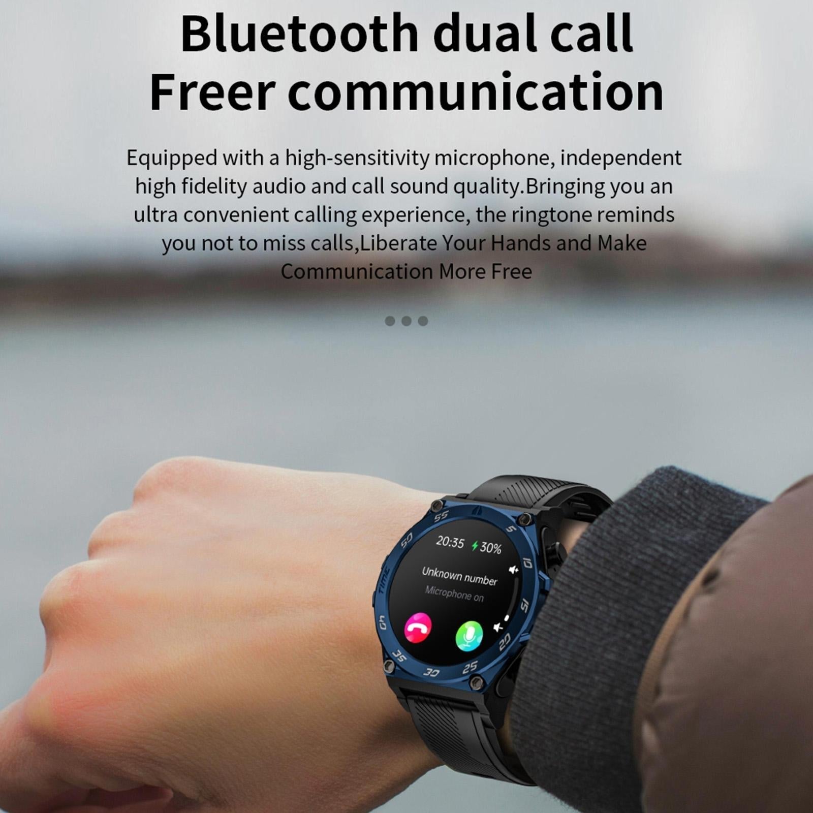1.53 Inch Ip67 Bt5.0 Sport Smart Watch With Earbuds Support Bluetooth Call / Sleep / Blood Oxygen / Heart Rate / Blood Pressure Health Monitor - Black 5