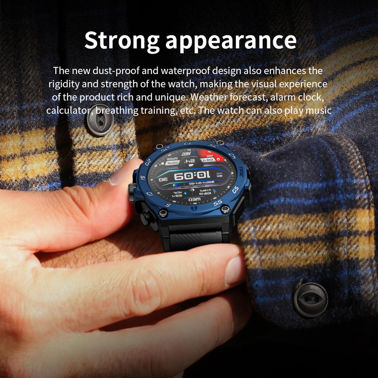 1.53 Inch Ip67 Bt5.0 Sport Smart Watch With Earbuds Support Bluetooth Call / Sleep / Blood Oxygen / Heart Rate / Blood Pressure Health Monitor - Black 9