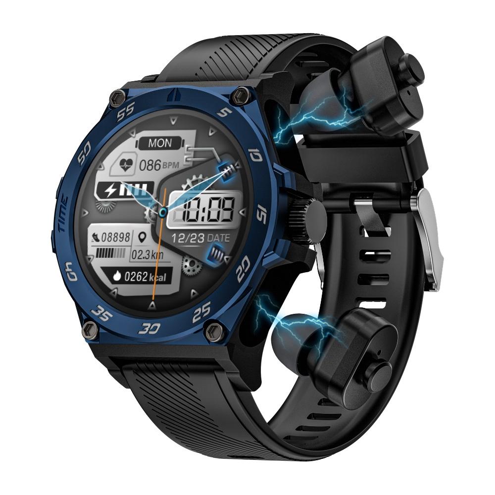 1.53 Inch Ip67 Bt5.0 Sport Smart Watch With Earbuds Support Bluetooth Call / Sleep / Blood Oxygen / Heart Rate / Blood Pressure Health Monitor - Black 12