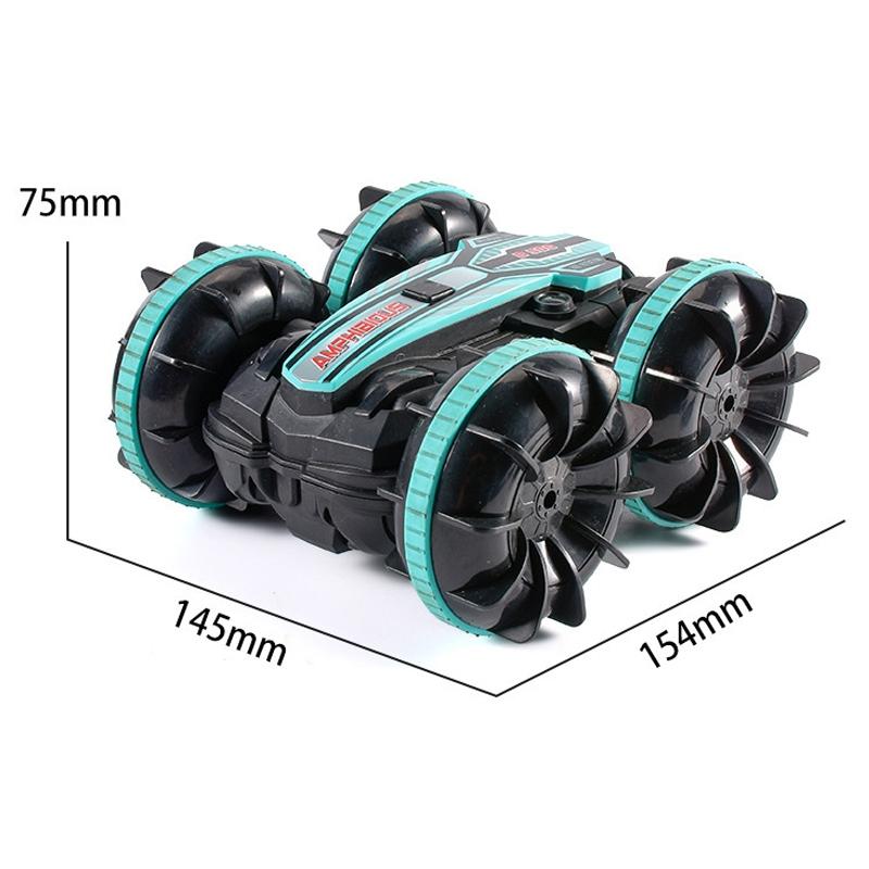 Amphibious Stunt Rc Car - Double-sided Rolling - 2.4g - Electric - Kids' Toy - Red 5