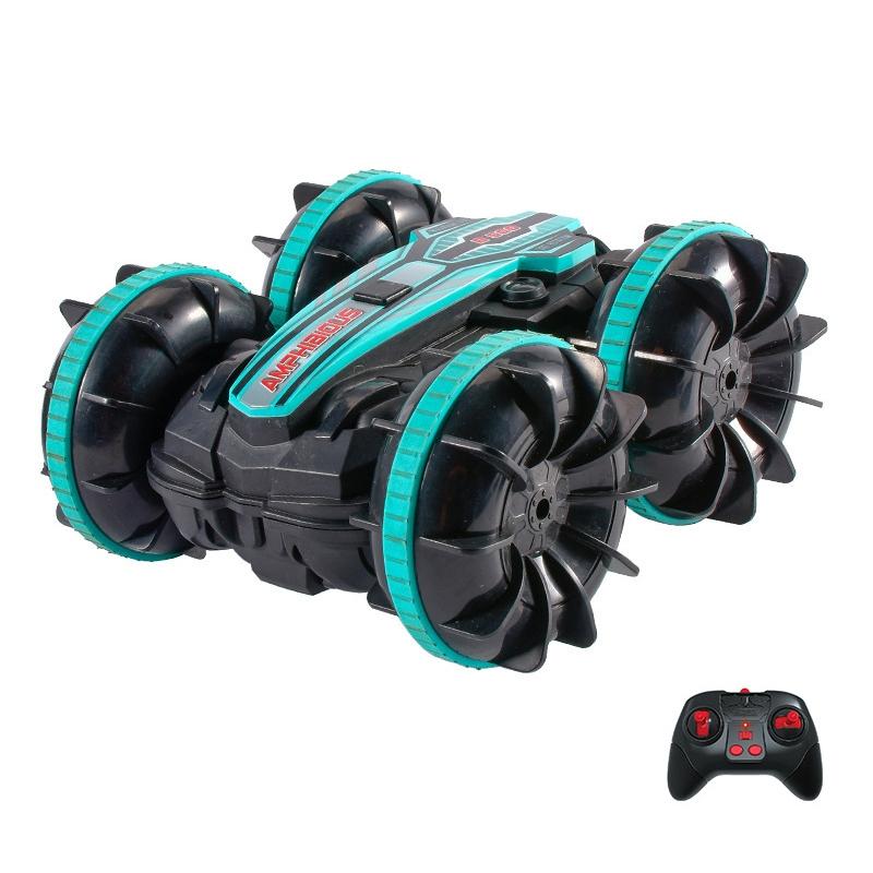 Amphibious Stunt Rc Car - Double-sided Rolling - 2.4g - Electric - Kids' Toy - Red 14