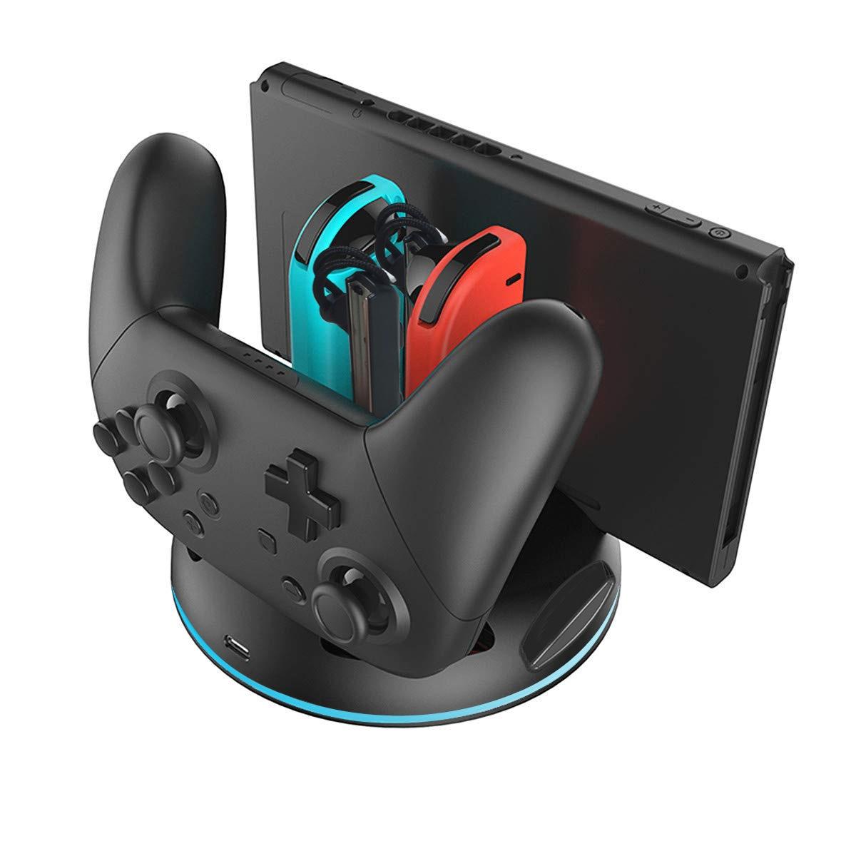 Switch Lite Handle Charger with Colourful Lights 8
