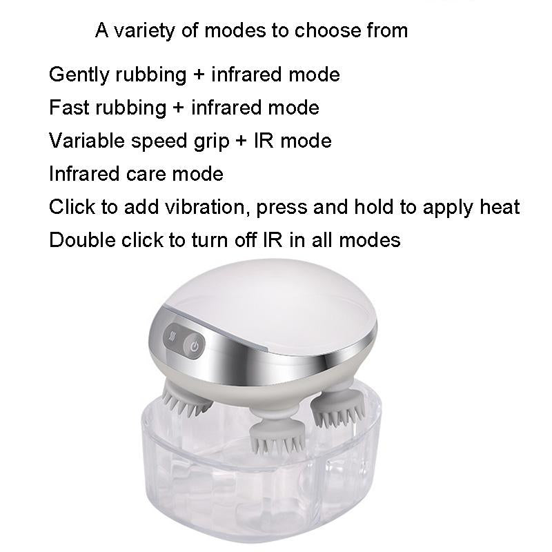 Electric Head Massager With Hot Compress & Vibration Waterproof English Version 7