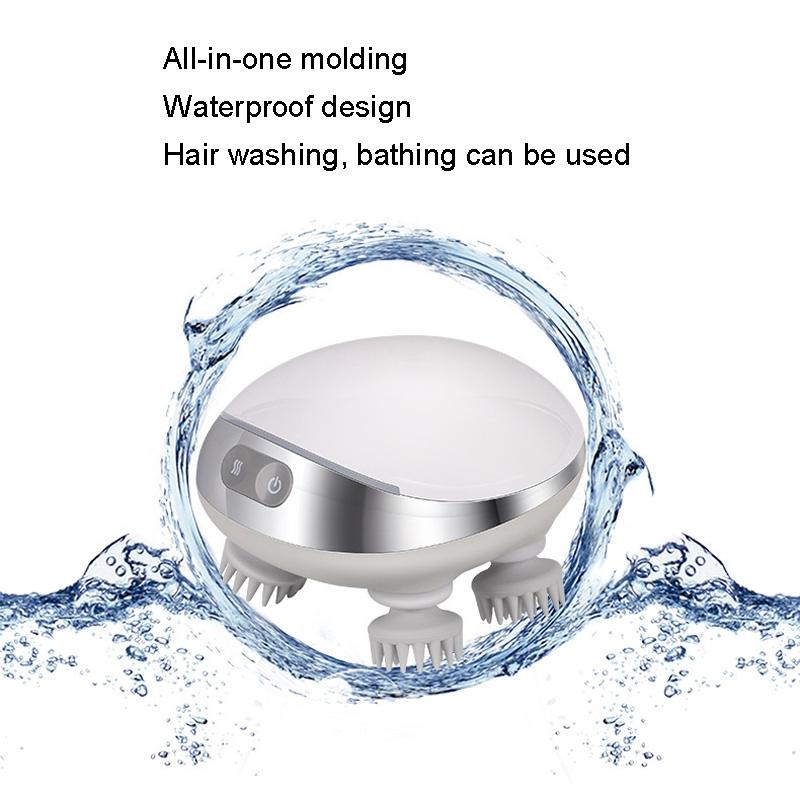 Electric Head Massager With Hot Compress & Vibration Waterproof English Version 8