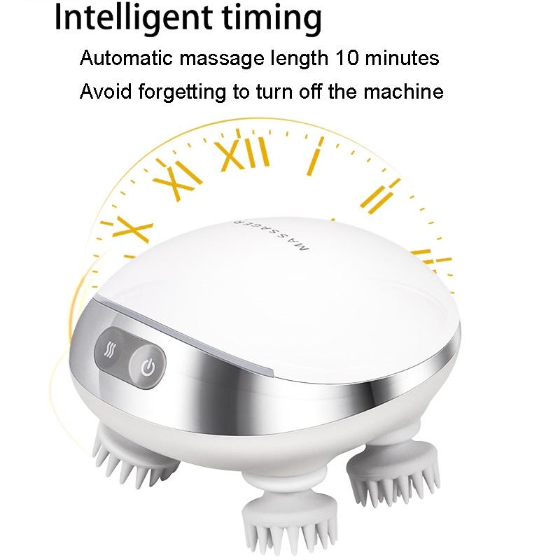 Electric Head Massager With Hot Compress & Vibration Waterproof English Version 9