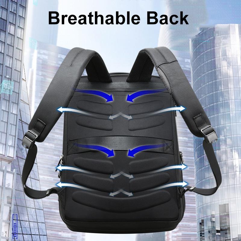 Large Capacity Business Laptop Backpack with Usb & Type-c Port - Black 8