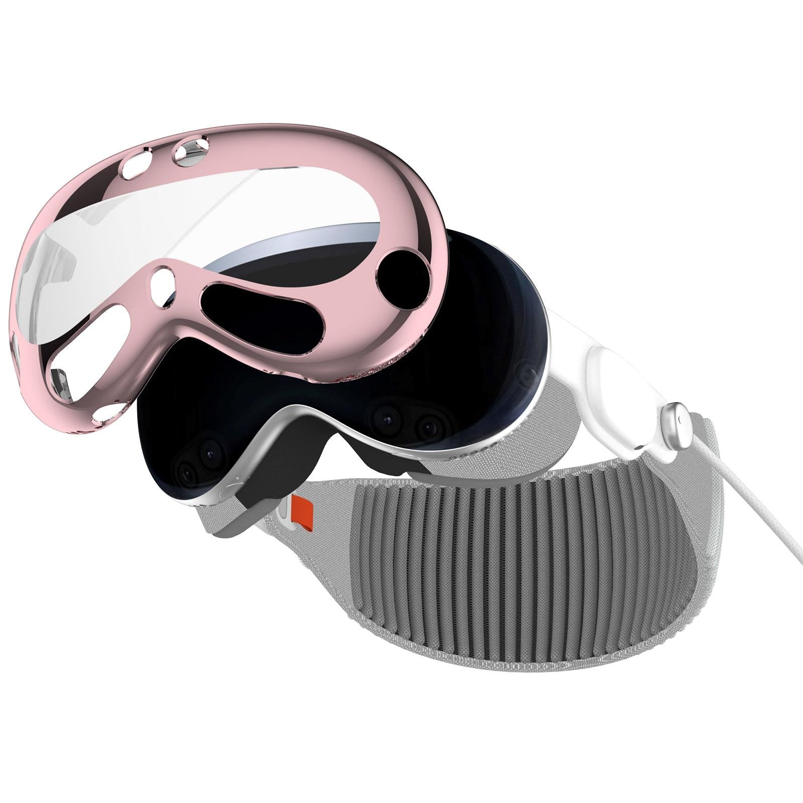 Vr Case for Apple Vision Pro - Electroplated Tpu - Pink 7
