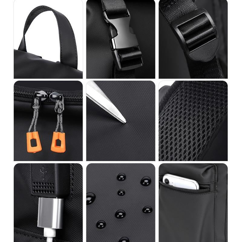 Men Business Travel Backpack - Spacious and Stylish - Black 6
