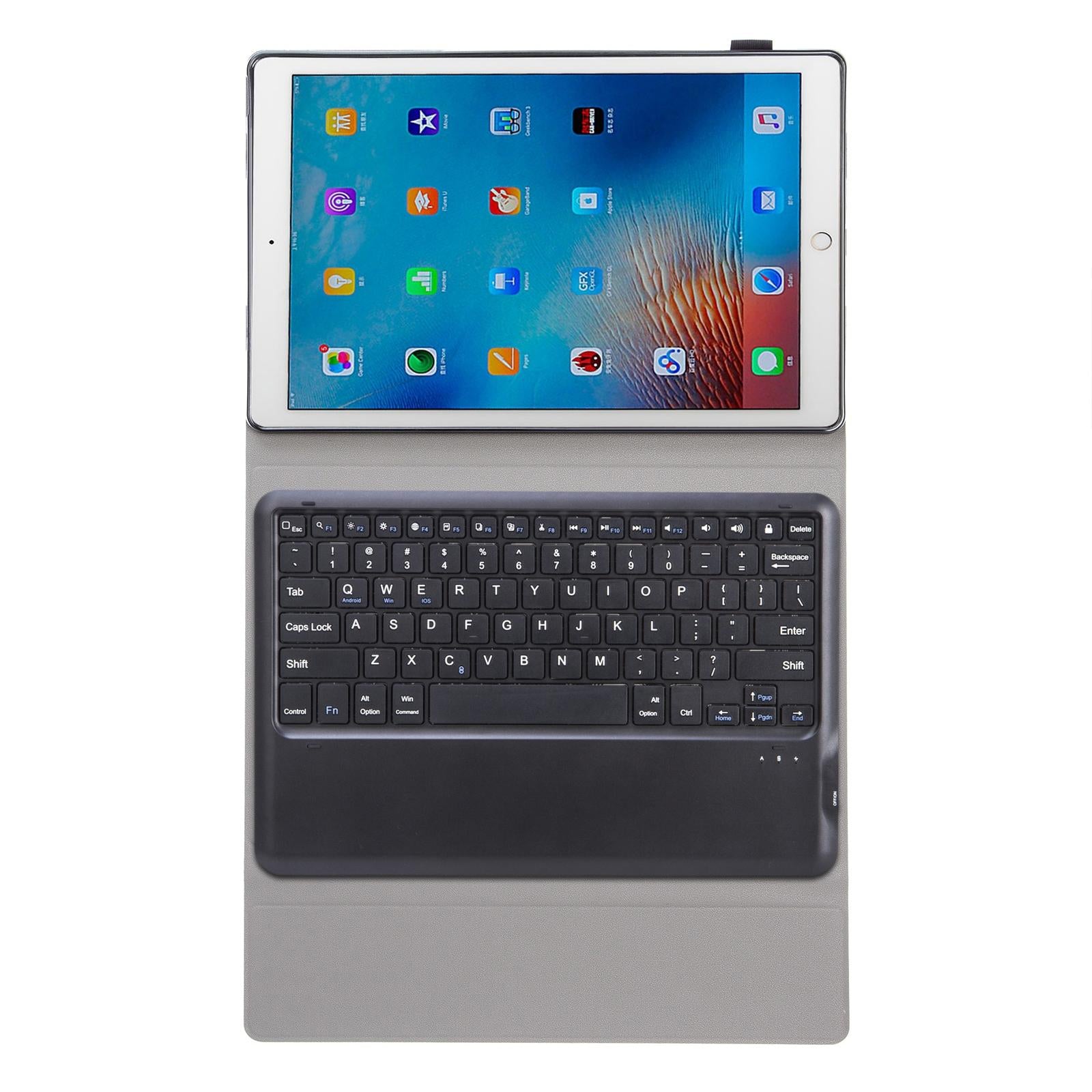 Detachable Bluetooth Keyboard Leather Case For Ipad Pro 12.9 With Tpu Bracket - Black 4