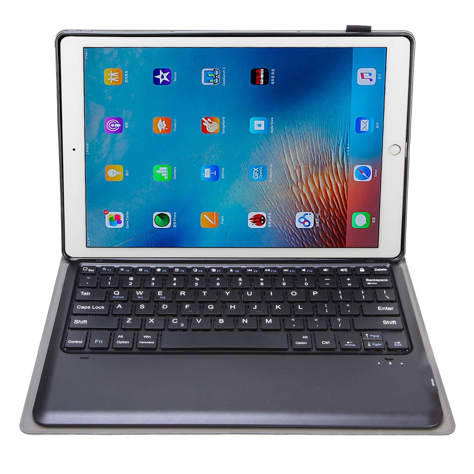 Detachable Bluetooth Keyboard Leather Case For Ipad Pro 12.9 With Tpu Bracket - Black 5