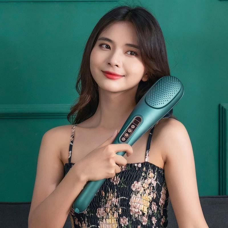 6-In-1 Handheld Massager 15 Modes Heating & Vibration Green 3