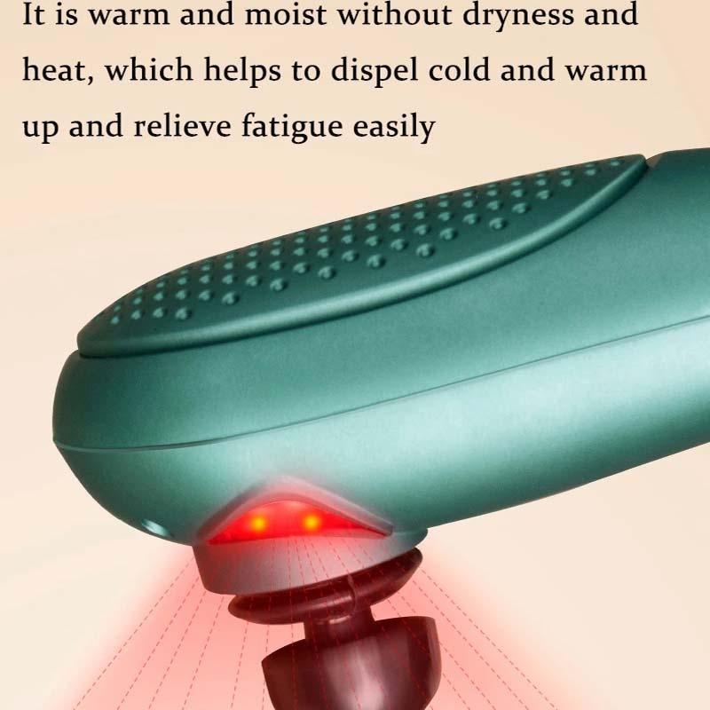 6-In-1 Handheld Massager 15 Modes Heating & Vibration Green 6