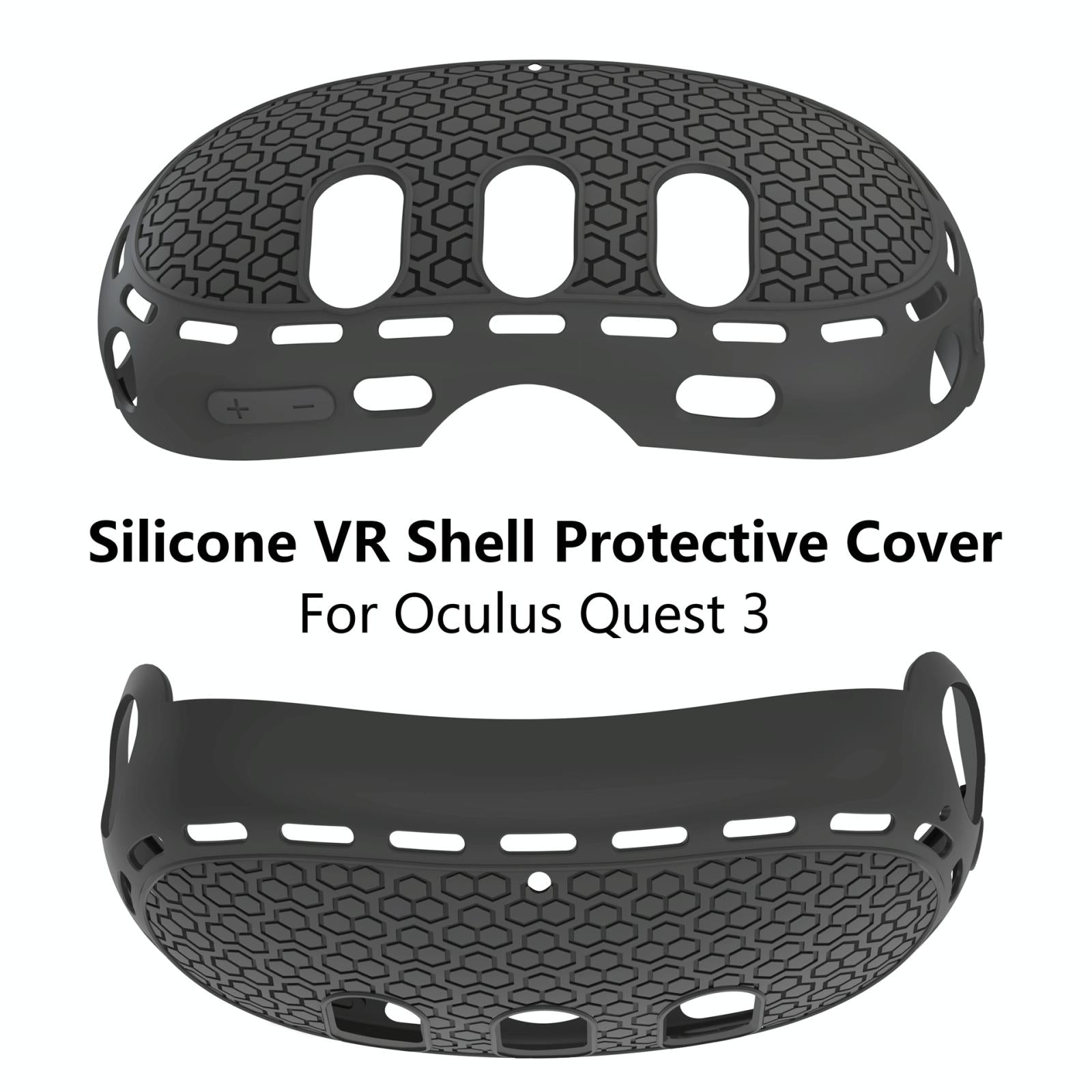 Silicone Vr Host Case for Meta Quest 3 - Fits All Sizes - Black 6
