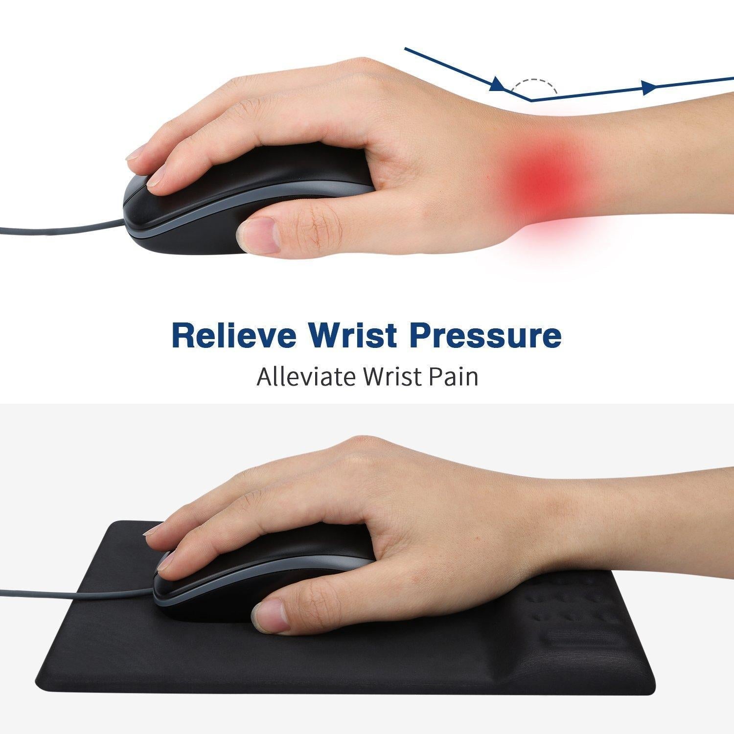Breathable Memory Foam Mouse Pad Black 6