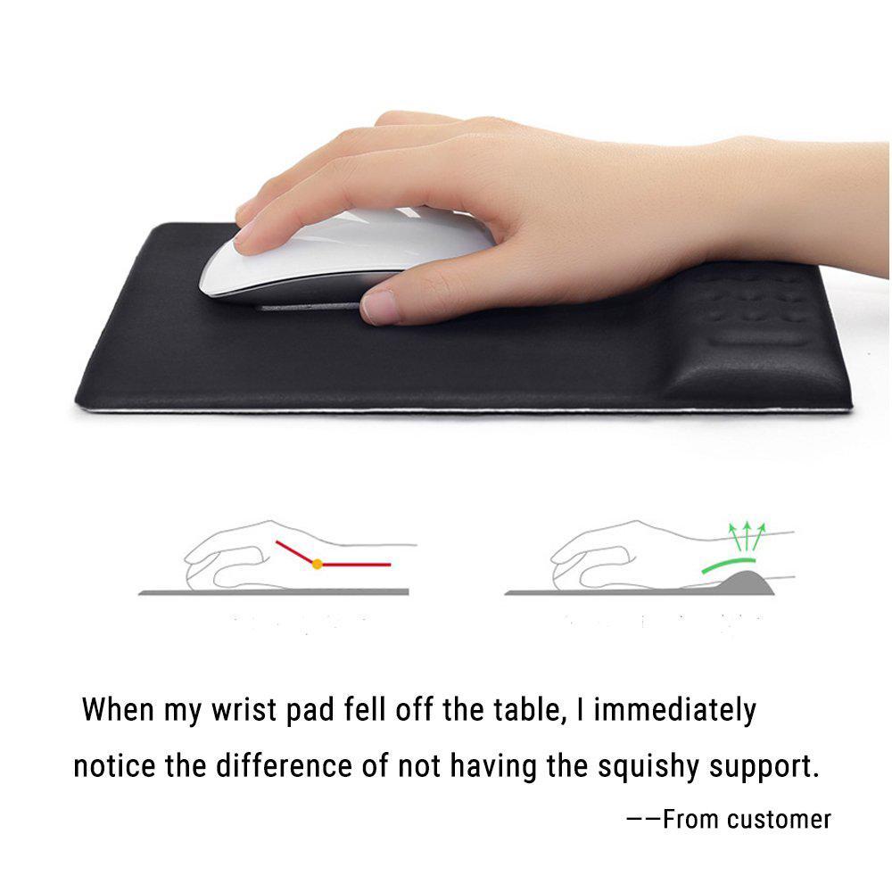 Breathable Memory Foam Mouse Pad Black 7