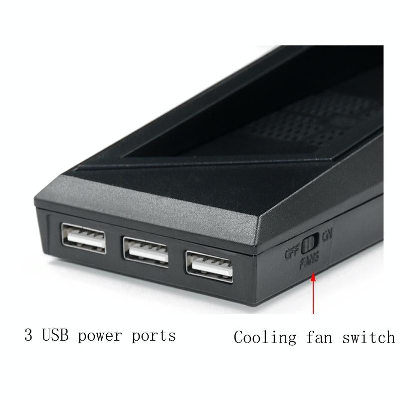 Ps4 Dual Handle Charging Base with Console Radiator - Black 5