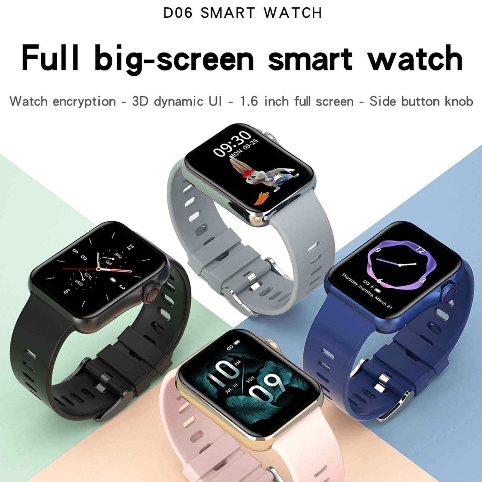 1.6 Inch Waterproof Smart Watch With Ips Colour Screen Sport Sleep Heart Rate Monitoring - Black 12