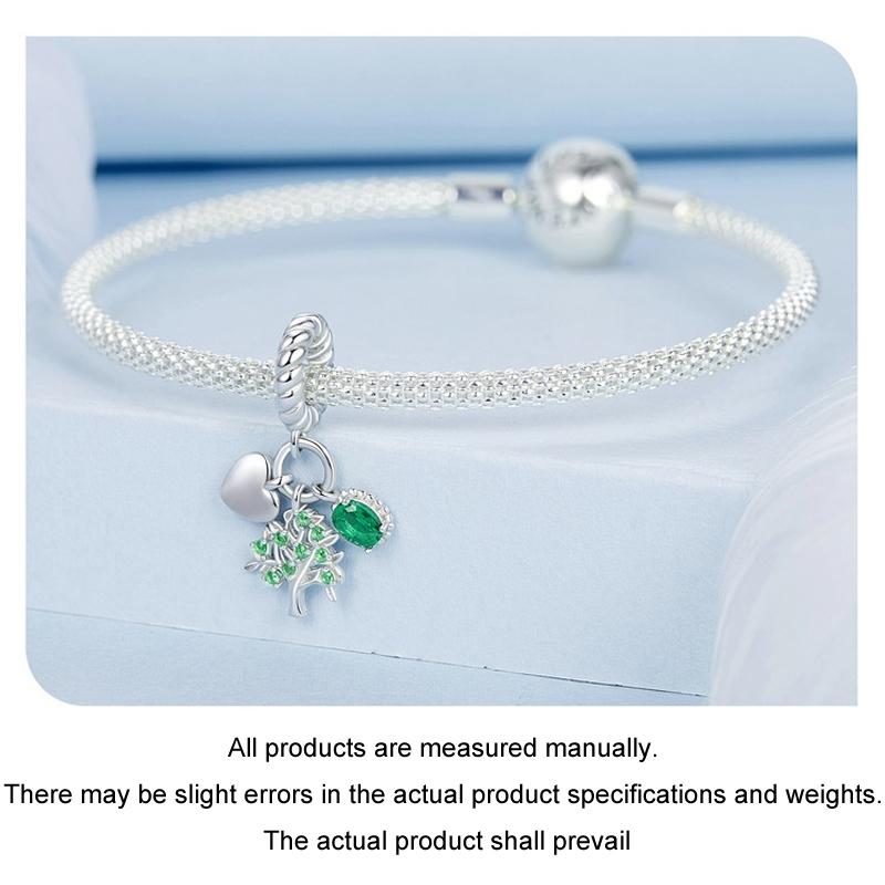 925 Sterling Silver Platinum Plated Zircon Tree Of Life Pendant 6