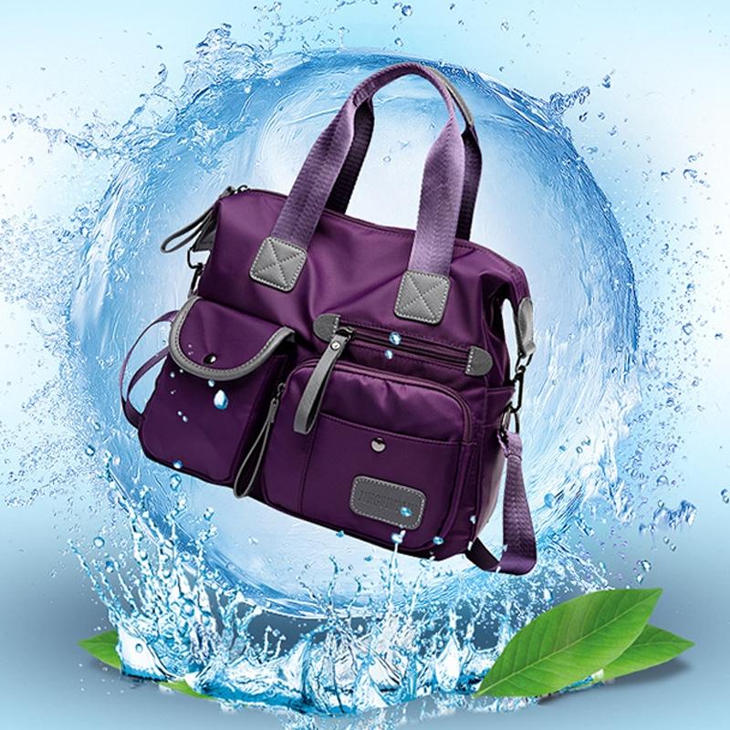 Versatile Oxford Cloth Shoulder Bag for Women - Purple 10