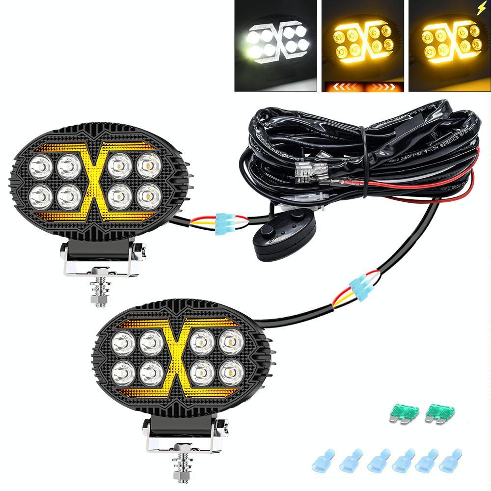 5.5 Inch Elliptical Hybrid X - Shaped Car Work Light 4