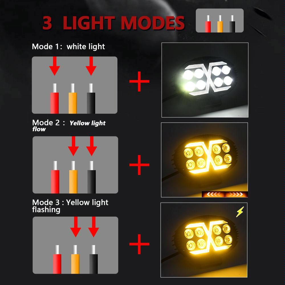 5.5 Inch Elliptical Hybrid X - Shaped Car Work Light 7
