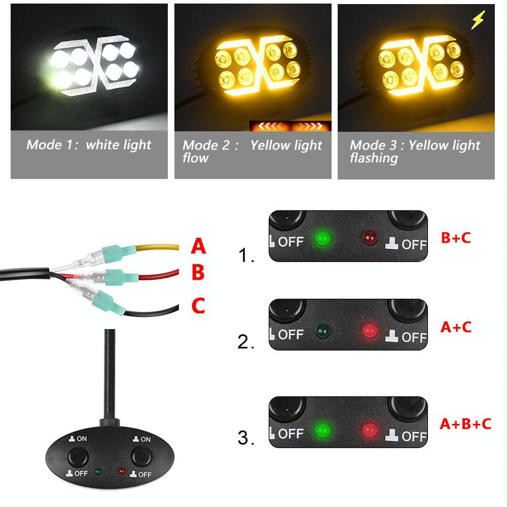 5.5 Inch Elliptical Hybrid X - Shaped Car Work Light 9